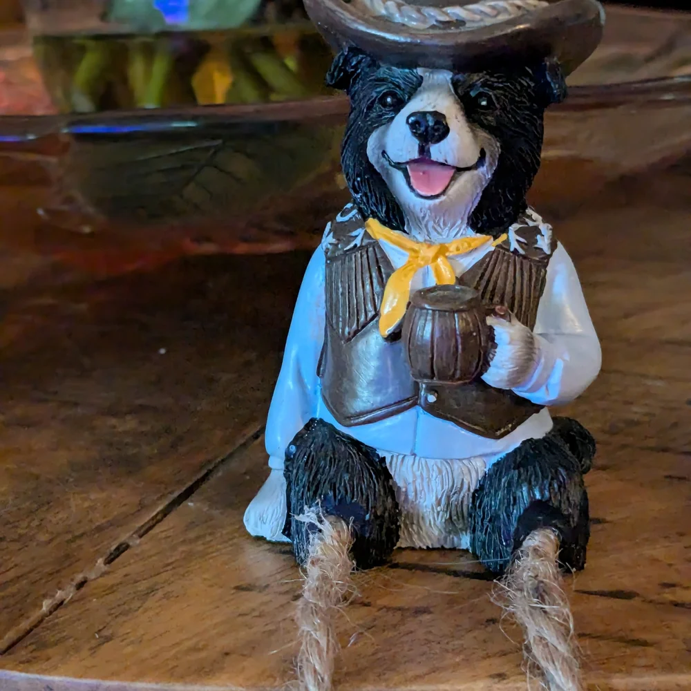 Cowboy Dog and Cat Figurine Set